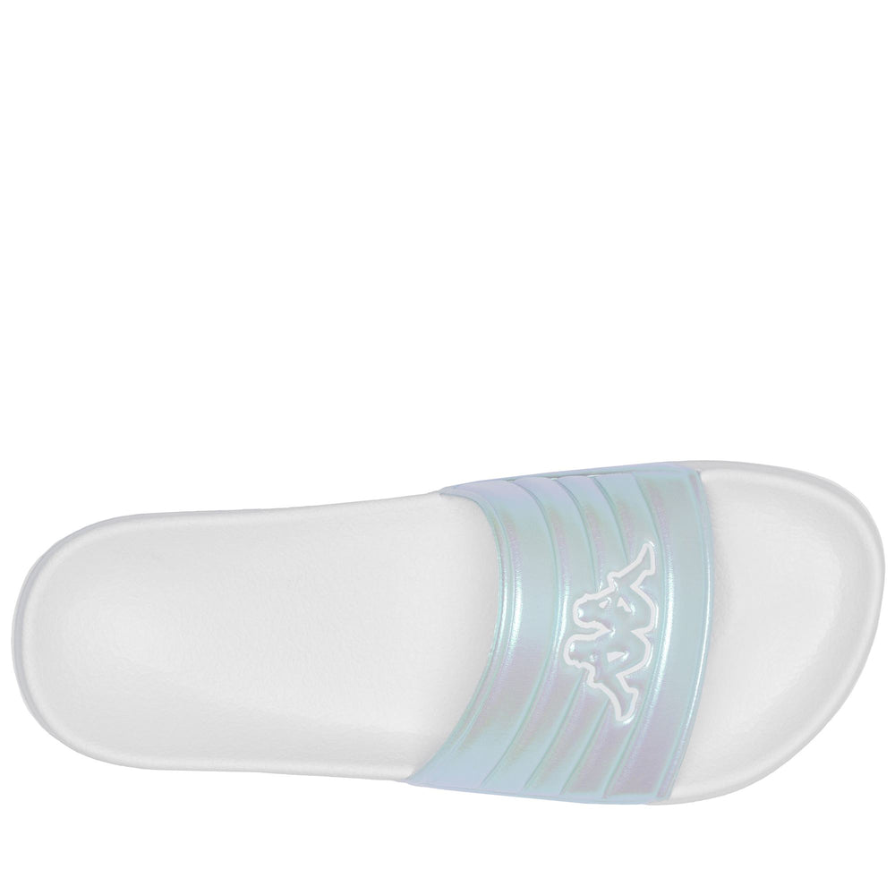 Grey and Green Women's Synthetic Flip-Flops for Swimming 02