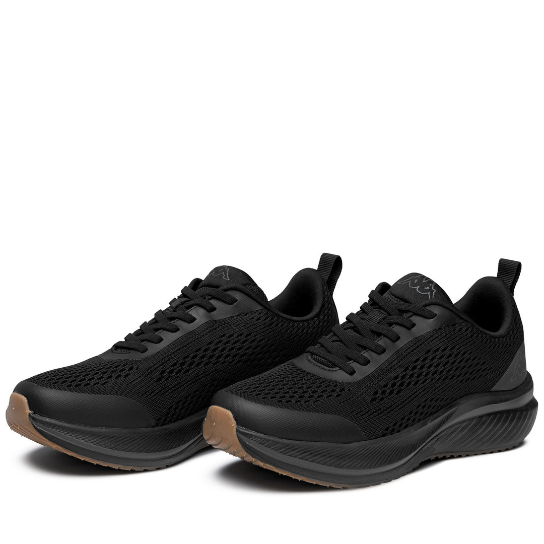 Black and Beige Unisex Breathable Low Cut Sneakers for Walking main