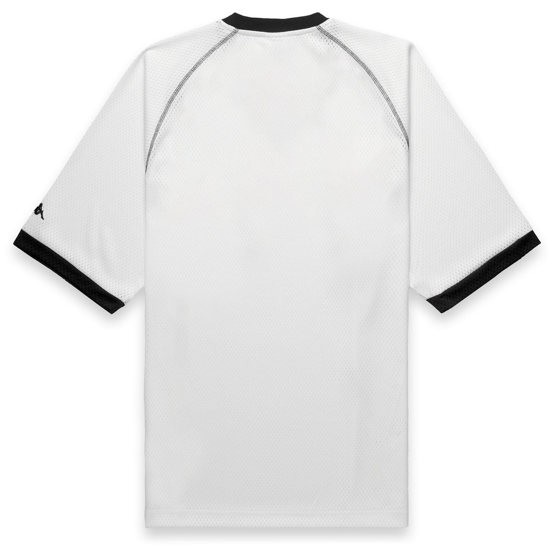 T-shirt sportiva da uomo bianca, vestibilità comoda, in rete di poliestere. main