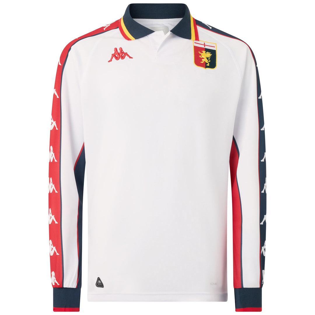 White and red Men's Recycled Long Sleeve Active Jersey 01