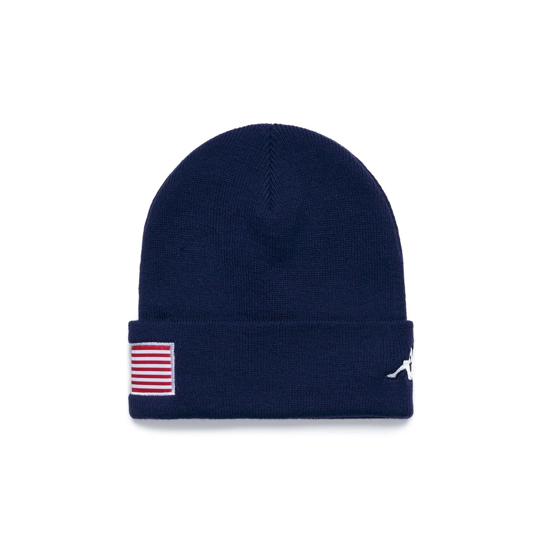 Bonnet de ski bleu pour homme en acrylique main