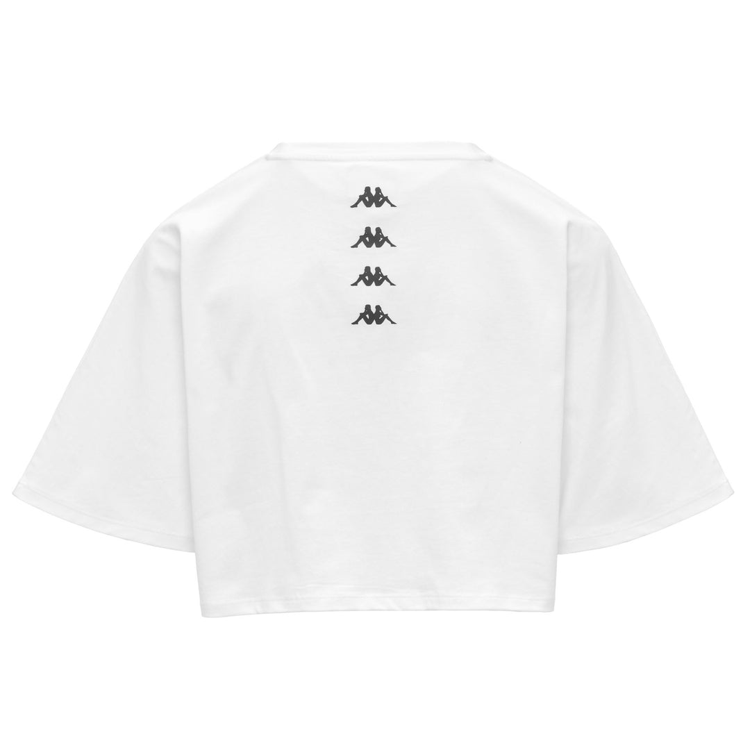 White Women's Oversized Crop Top Training T-Shirt in Cotton main