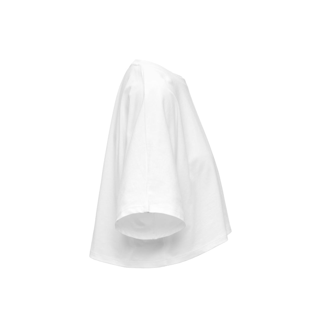 White Women's Oversized Crop Top Training T-Shirt in Cotton main