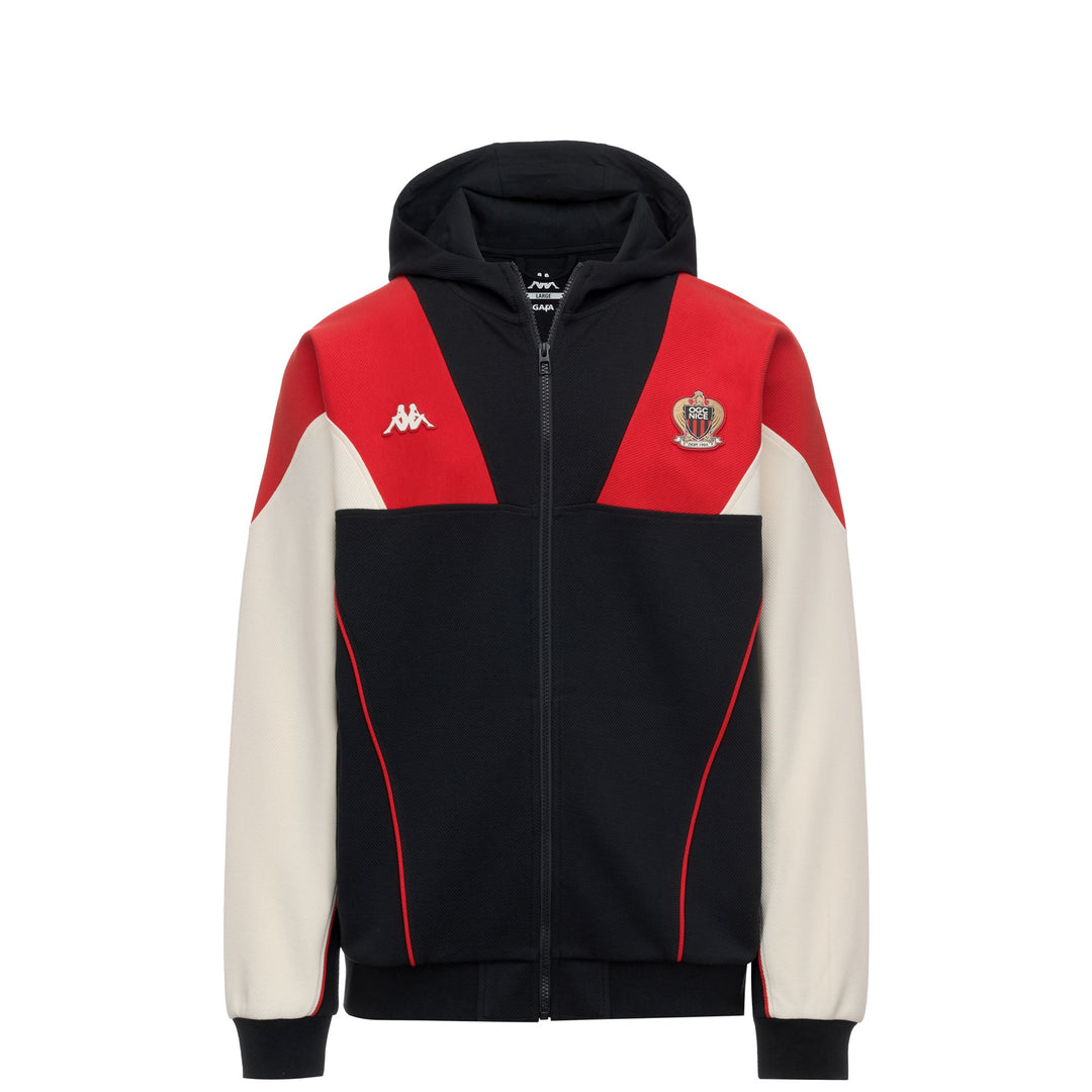 VALSAR OGC NICE - Fleece - Hoodie Full Zip - Man - Black-White Whispers-Red 01
