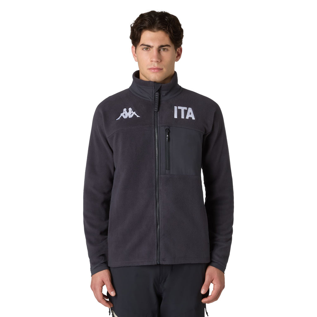 Blue Men's Slim Fit Fleece Mid-Layer with Stretch Inserts 01