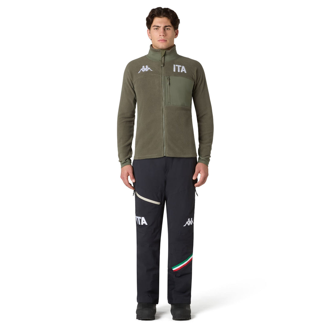 Green Men's Slim Fit Functional Fleece Mid-Layer Jacket main