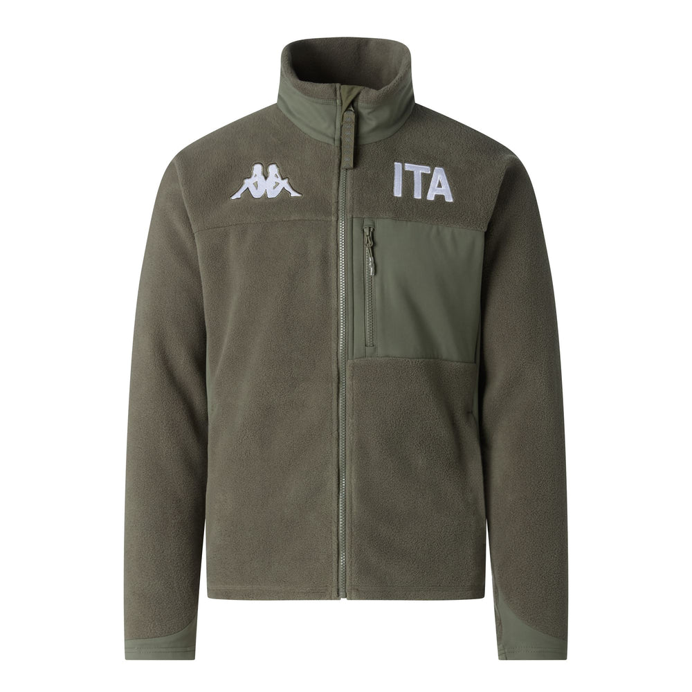 Green Men's Slim Fit Functional Fleece Mid-Layer Jacket 02