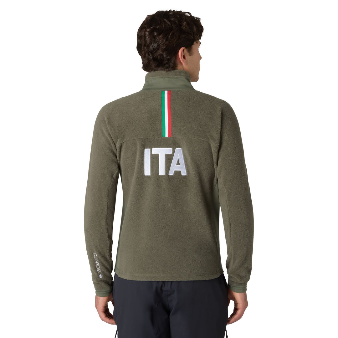 Green Men's Slim Fit Functional Fleece Mid-Layer Jacket main