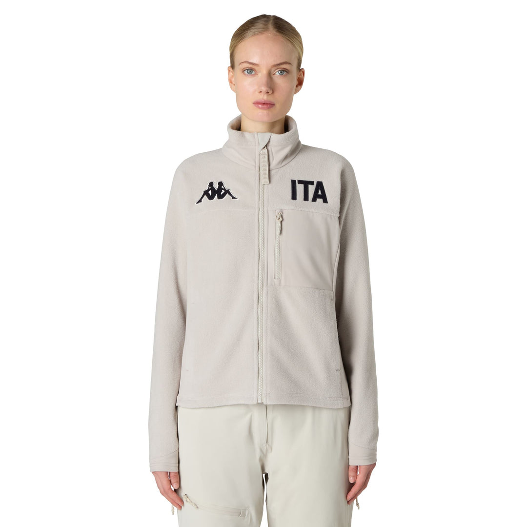 Beige Women's Slim Fit Fleece with Stretch Inserts 01