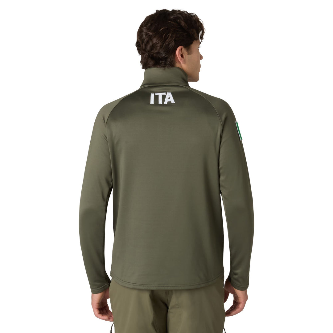 Green Unisex Functional Fleece with Stretch Inserts main
