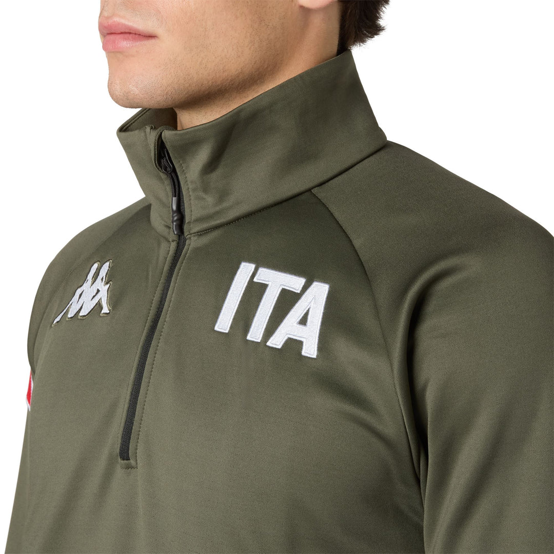 Green Unisex Functional Fleece with Stretch Inserts main
