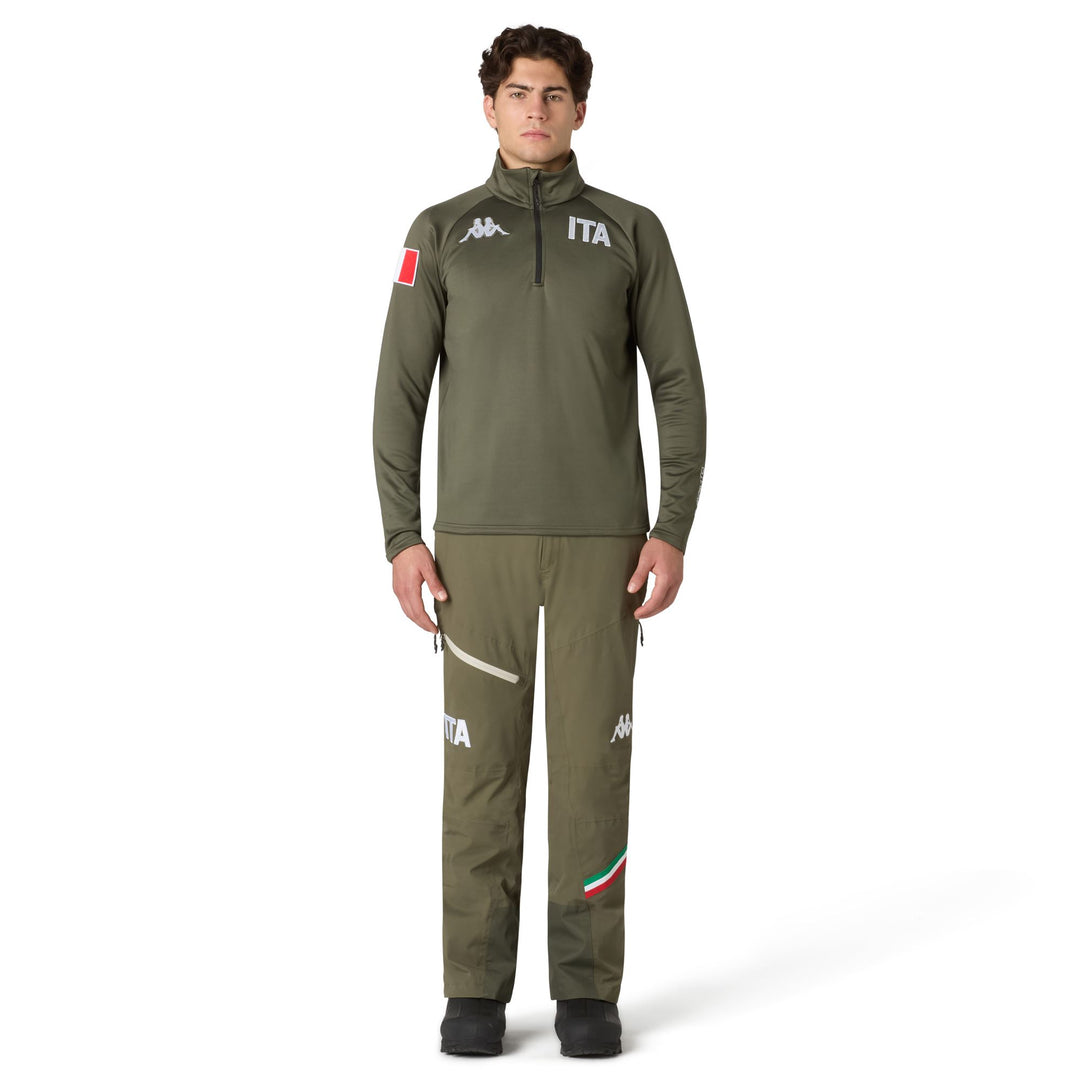 Green Unisex Functional Fleece with Stretch Inserts main