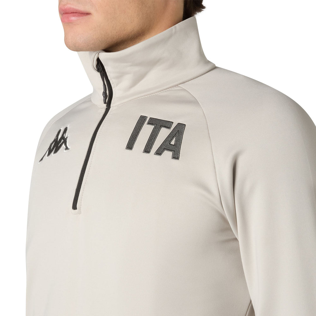 Beige Unisex Fleece Jacket with Stretch Inserts main