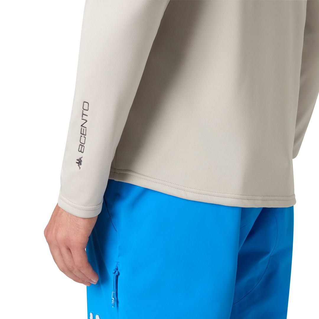 Beige Unisex Fleece Jacket with Stretch Inserts main