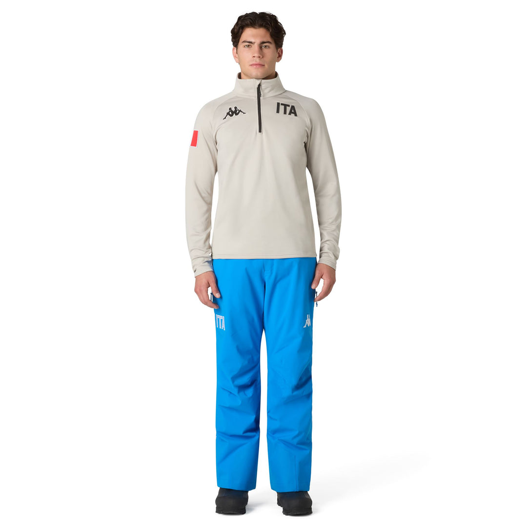 Beige Unisex Fleece Jacket with Stretch Inserts main