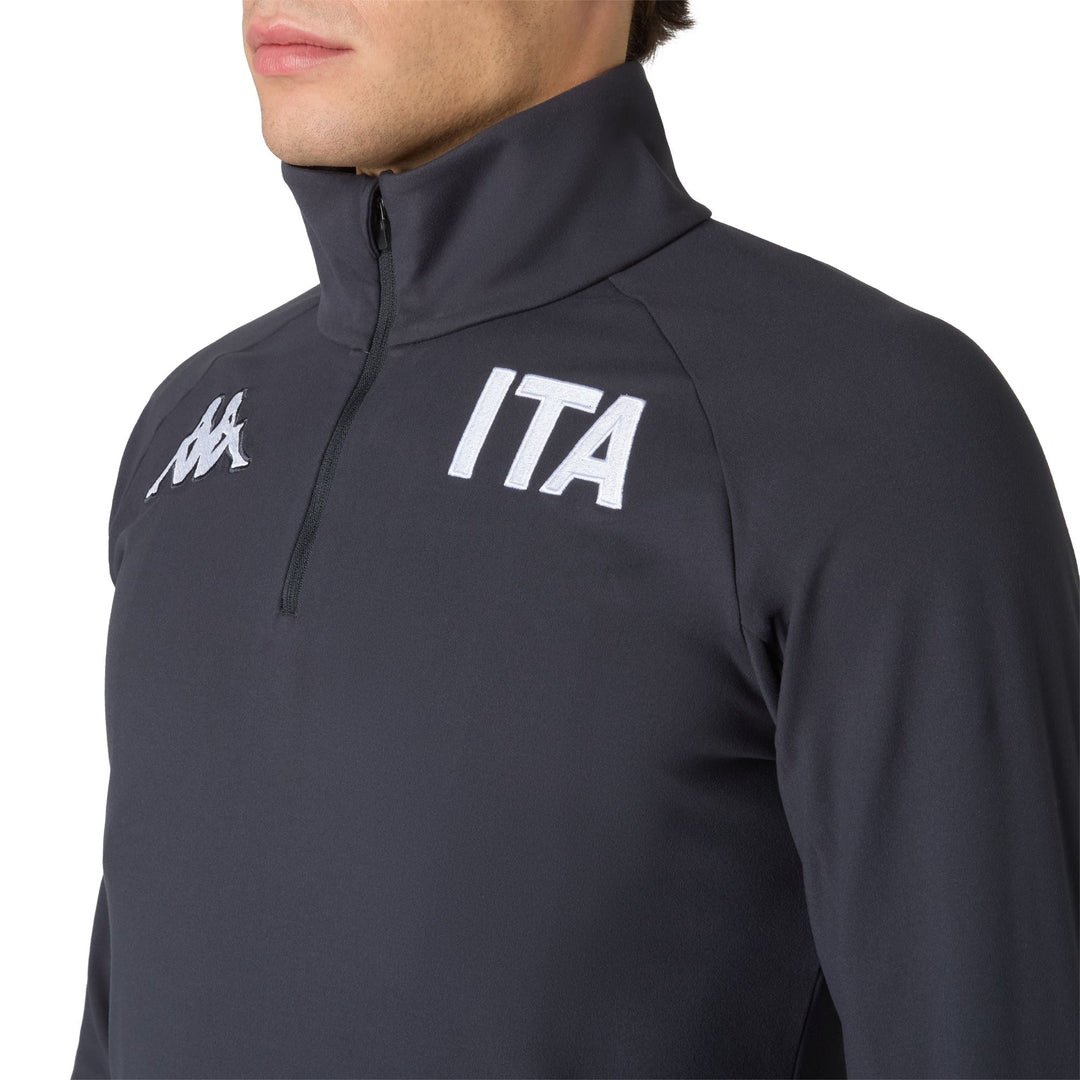 Blue Unisex Lightweight Stretch Microfleece Half-Zip Jumper main