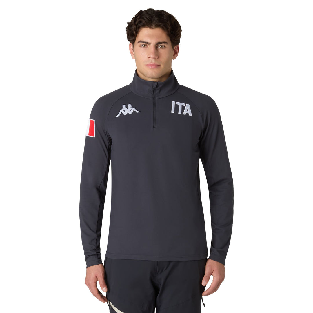 Blue Unisex Lightweight Stretch Microfleece Half-Zip Jumper 01