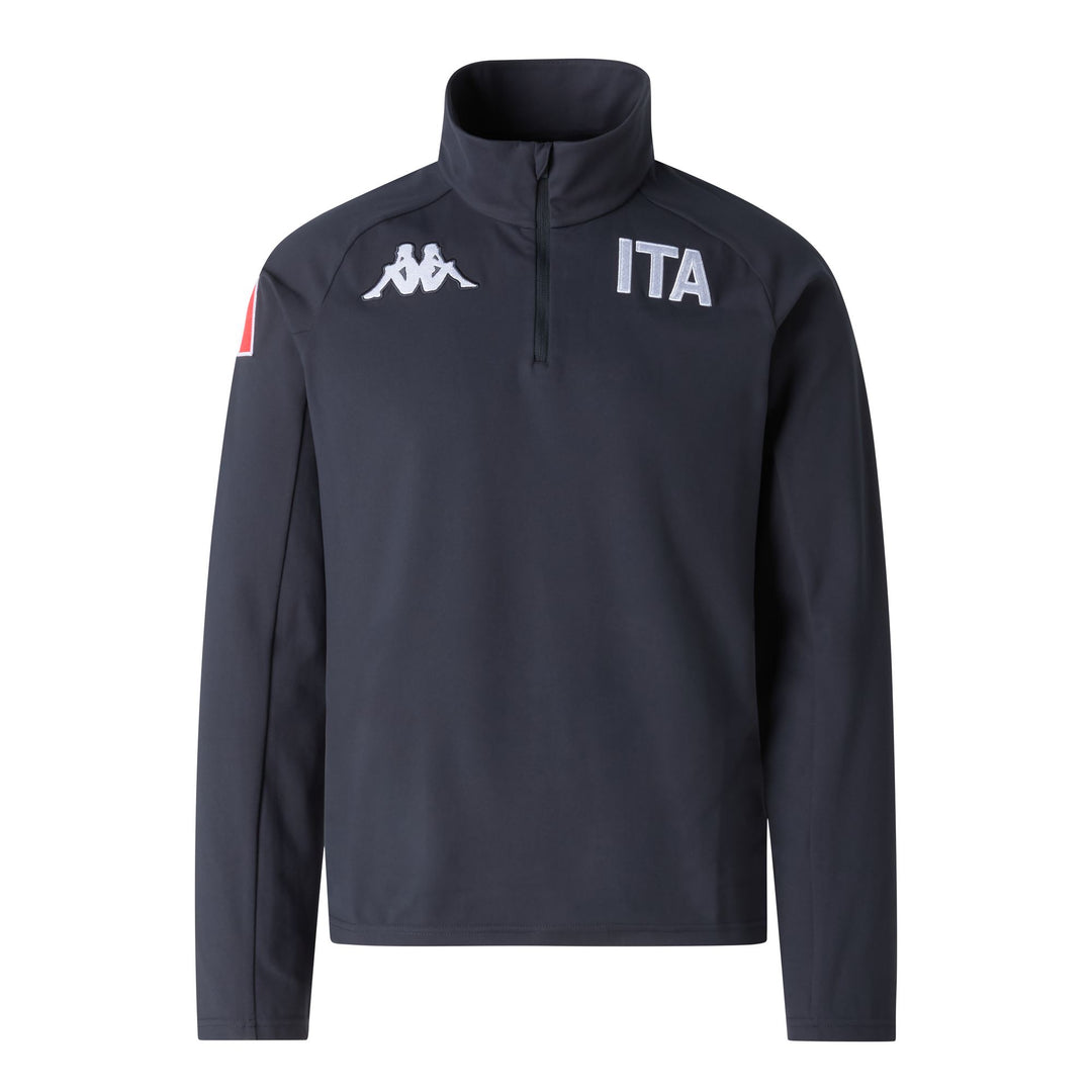 Blue Unisex Lightweight Stretch Microfleece Half-Zip Jumper main