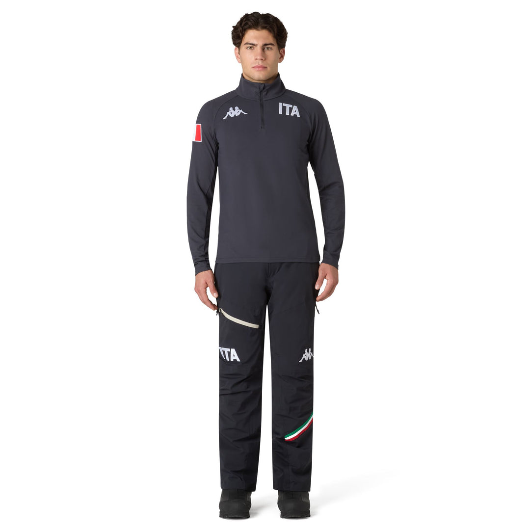 Blue Unisex Lightweight Stretch Microfleece Half-Zip Jumper main