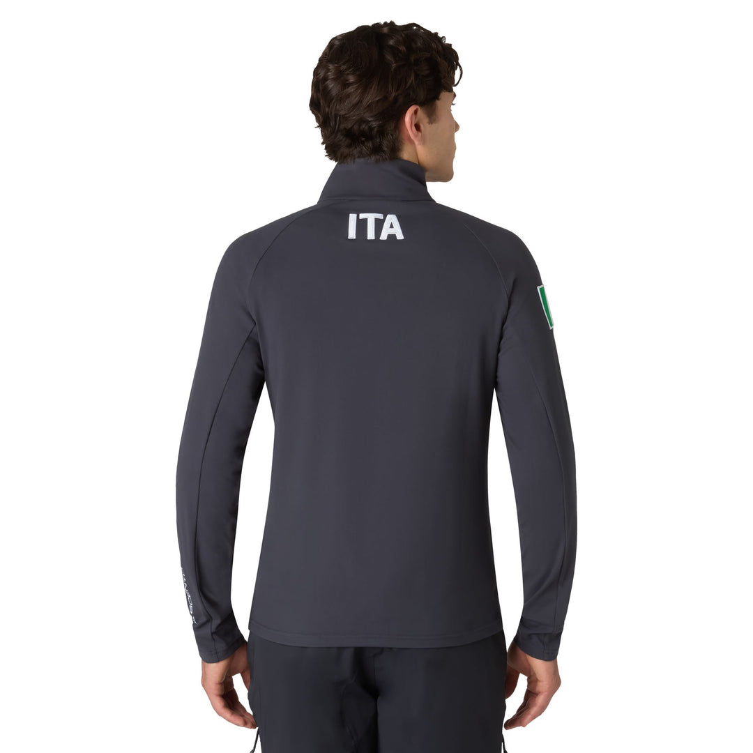 Blue Unisex Lightweight Stretch Microfleece Half-Zip Jumper main