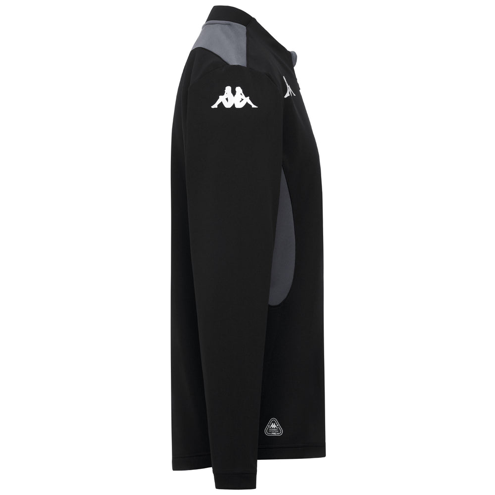 Pull d'entraînement noir pour homme, coupe ajustée, en polyester recyclé 02