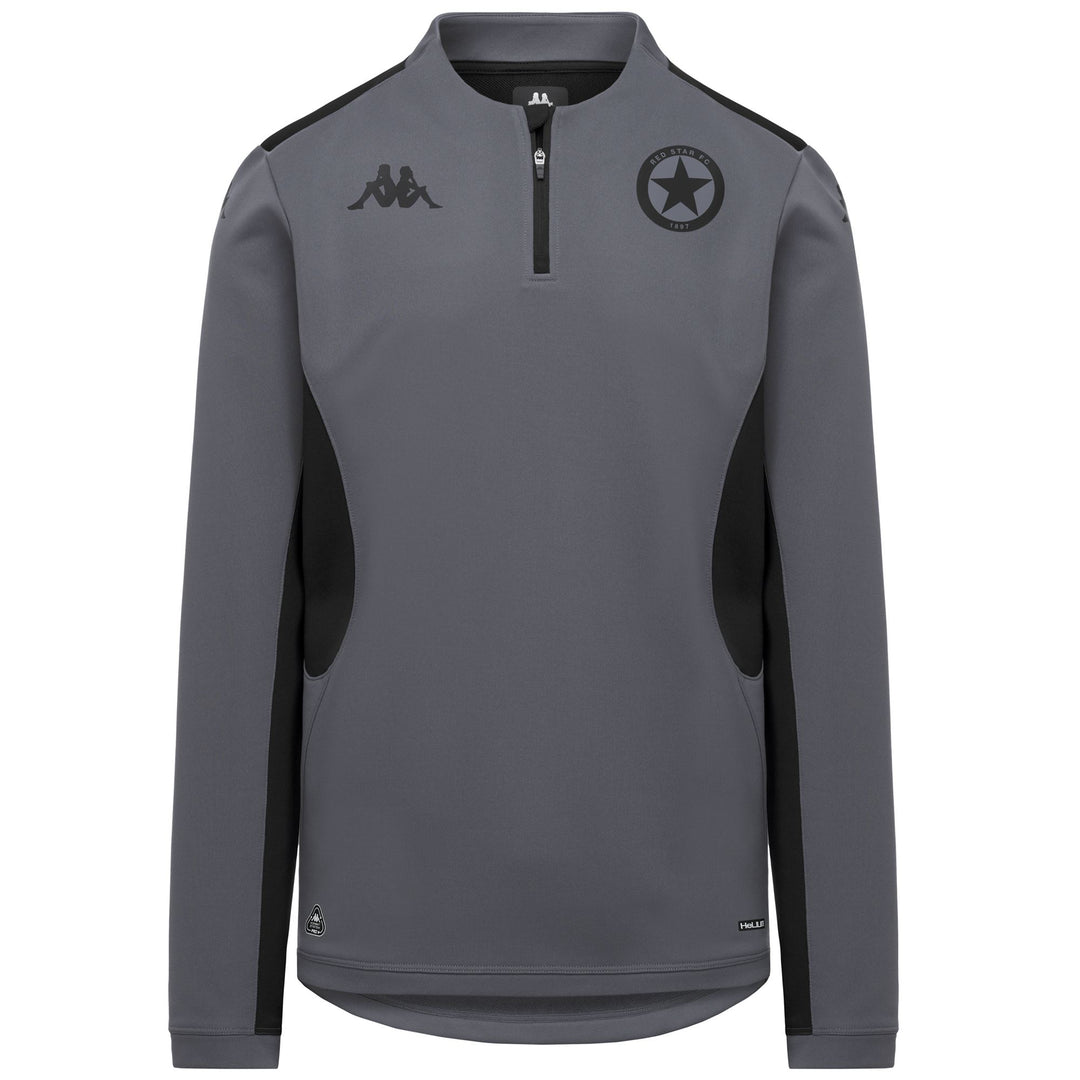 Pull de football gris unisexe coupe ajustée en tissu éponge recyclé 01