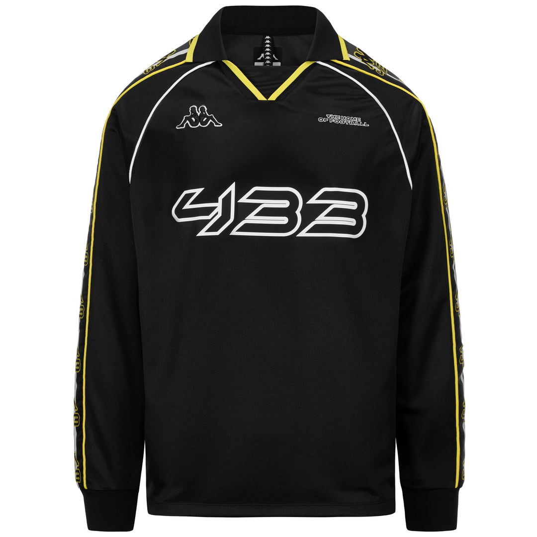 Black Men's Oversize Soccer T-Shirt in Shiny Polyester 01