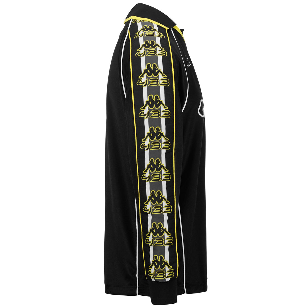 T-shirt da calcio oversize da uomo nera in poliestere lucido main