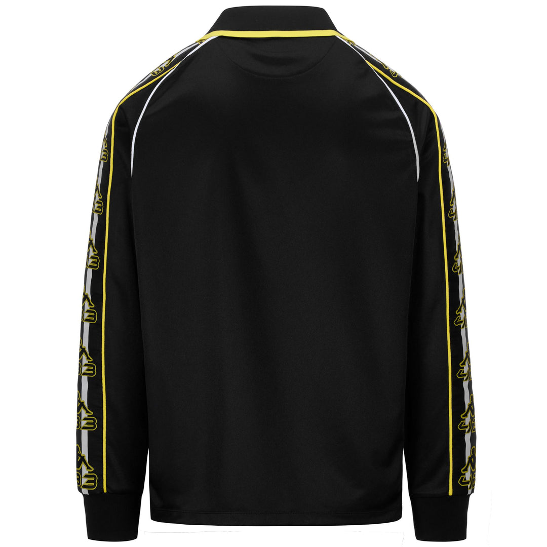 T-shirt da calcio oversize da uomo nera in poliestere lucido main