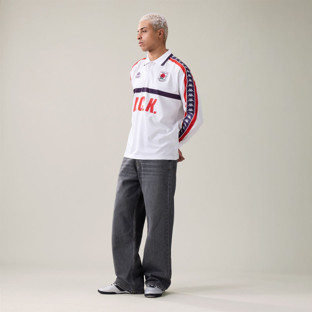 222 BANDA ODATIN - Active Jerseys - Polo - Homme - White Natural-Violet Anil main