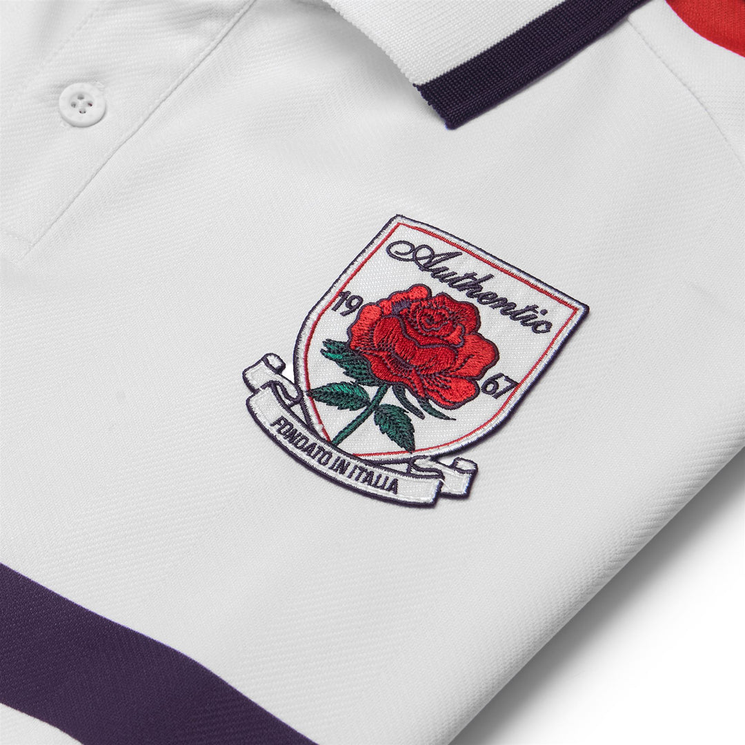 222 BANDA ODATIN - Active Jerseys - Polo - Homme - White Natural-Violet Anil main