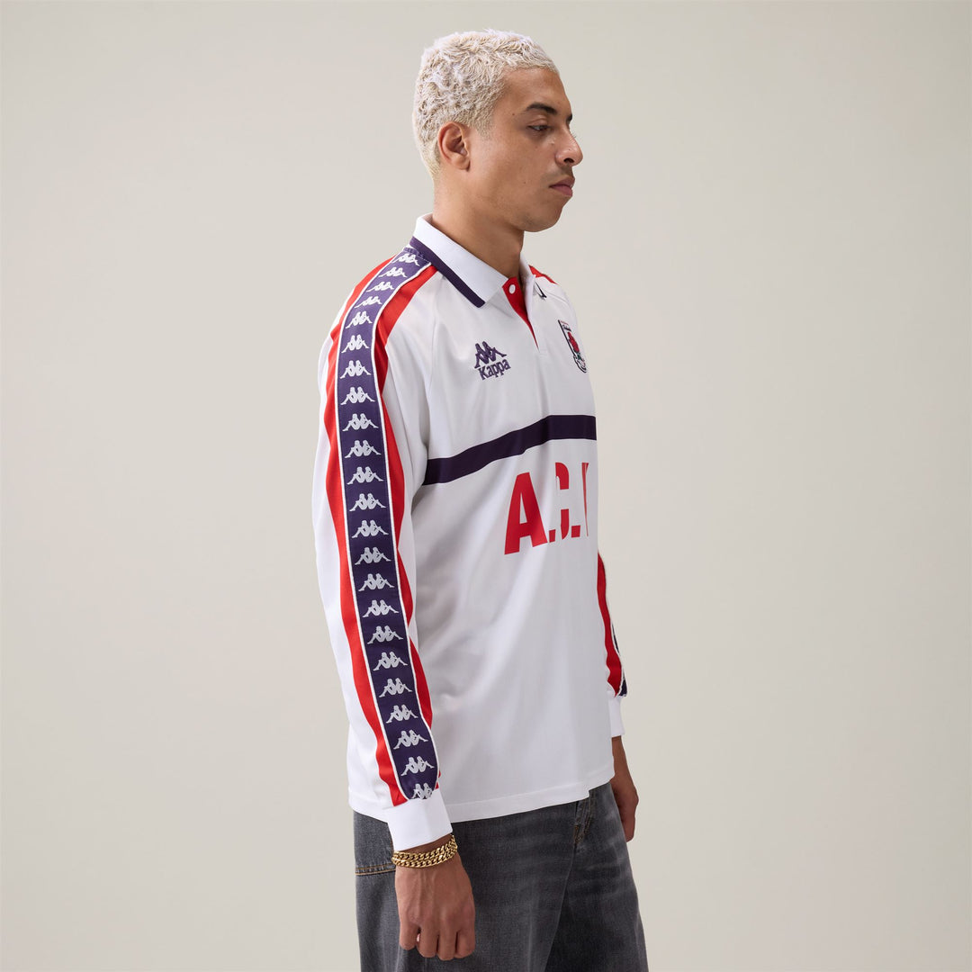 222 BANDA ODATIN - Active Jerseys - Polo - Homme - White Natural-Violet Anil main