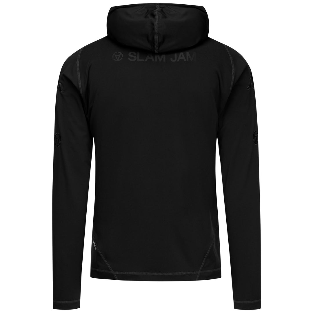 Camiseta deportiva negra de alto rendimiento para hombre con mangas largas main