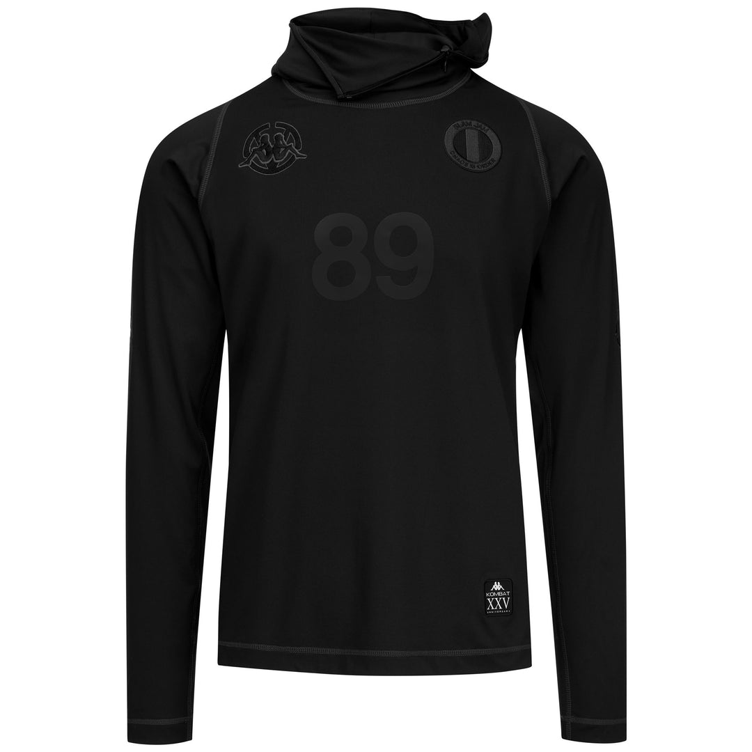 Black Men's Performance Active Jersey with Long Sleeves 01