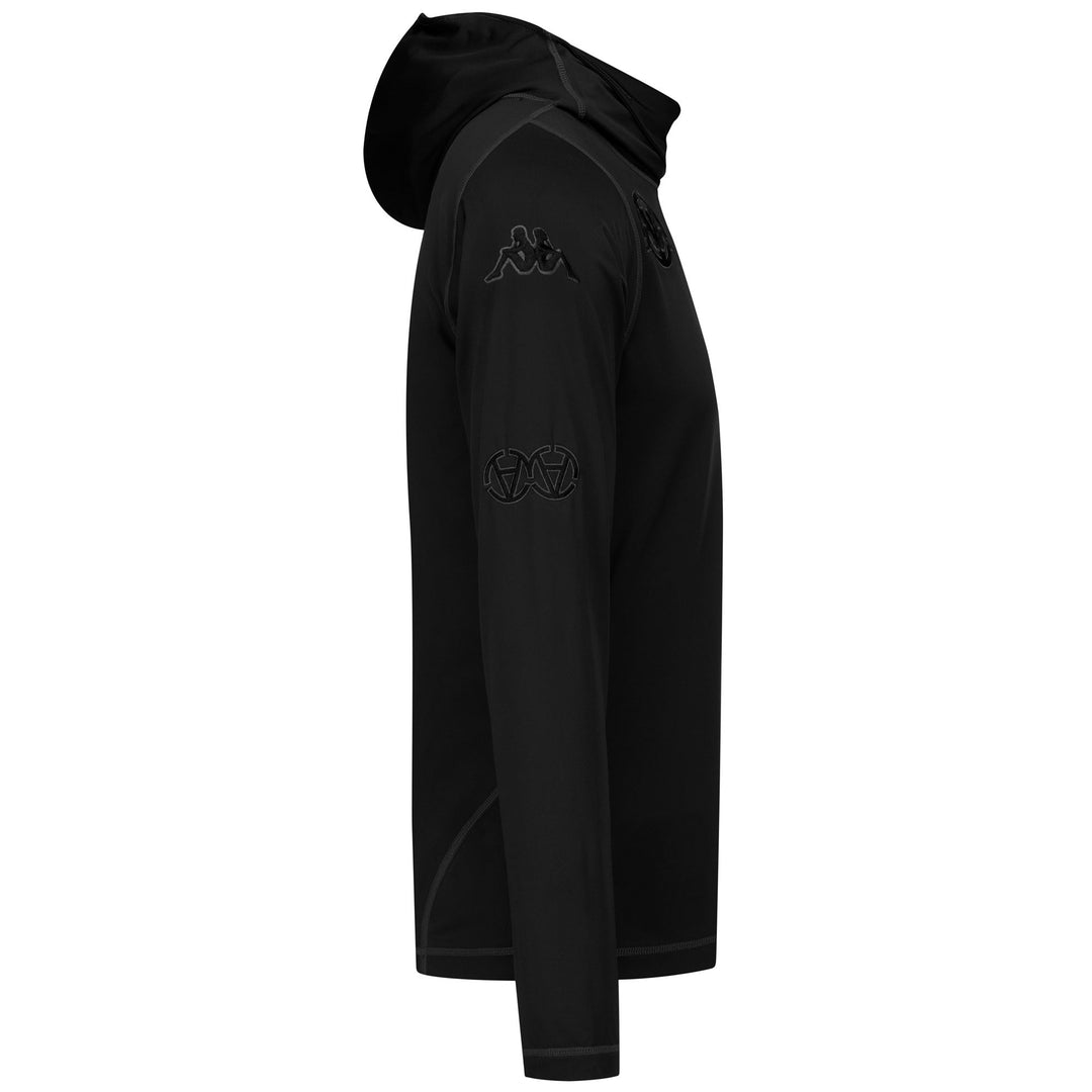 Camiseta deportiva negra de alto rendimiento para hombre con mangas largas main