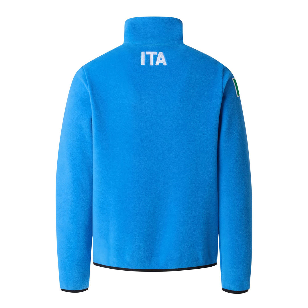 Blue Unisex Regular Fit Children's Fleece Half-Zip Jacket main