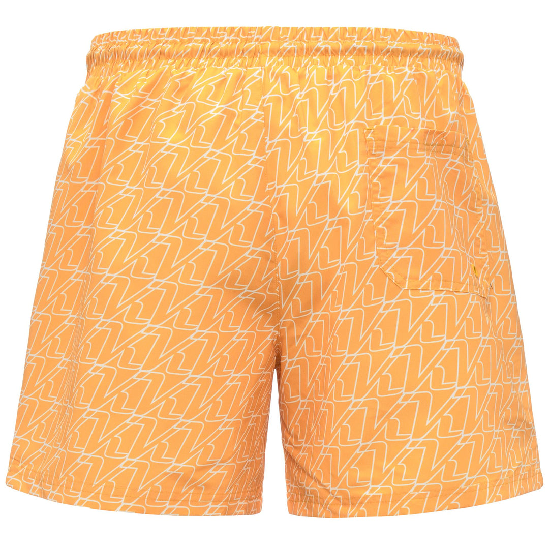 Maillot de bain une pièce jaune pour homme en microfibre, coupe classique main
