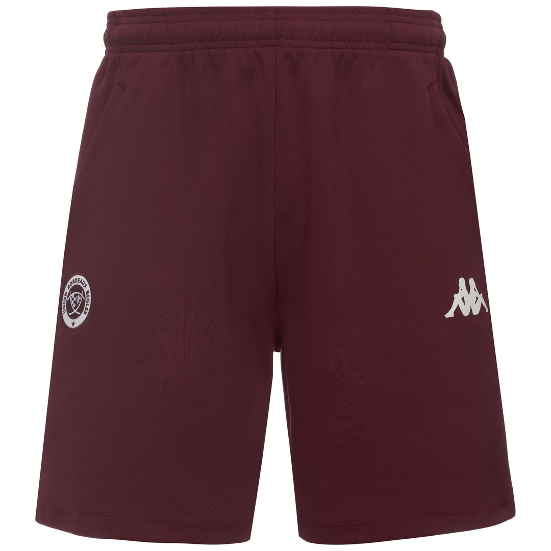 Short de rugby rouge pour homme, coupe classique, en tissu interlock épais 01