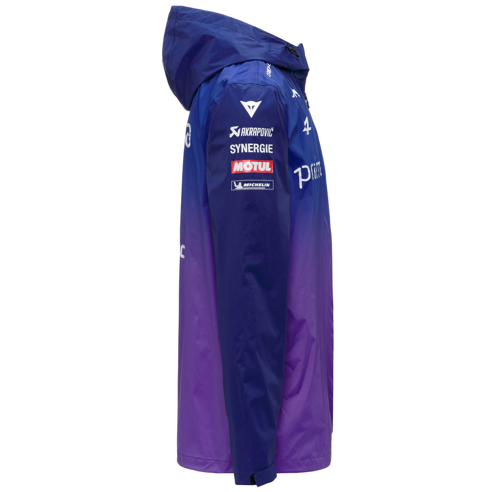 Chaqueta impermeable azul de media caña para hombre, ideal para motociclismo. 02