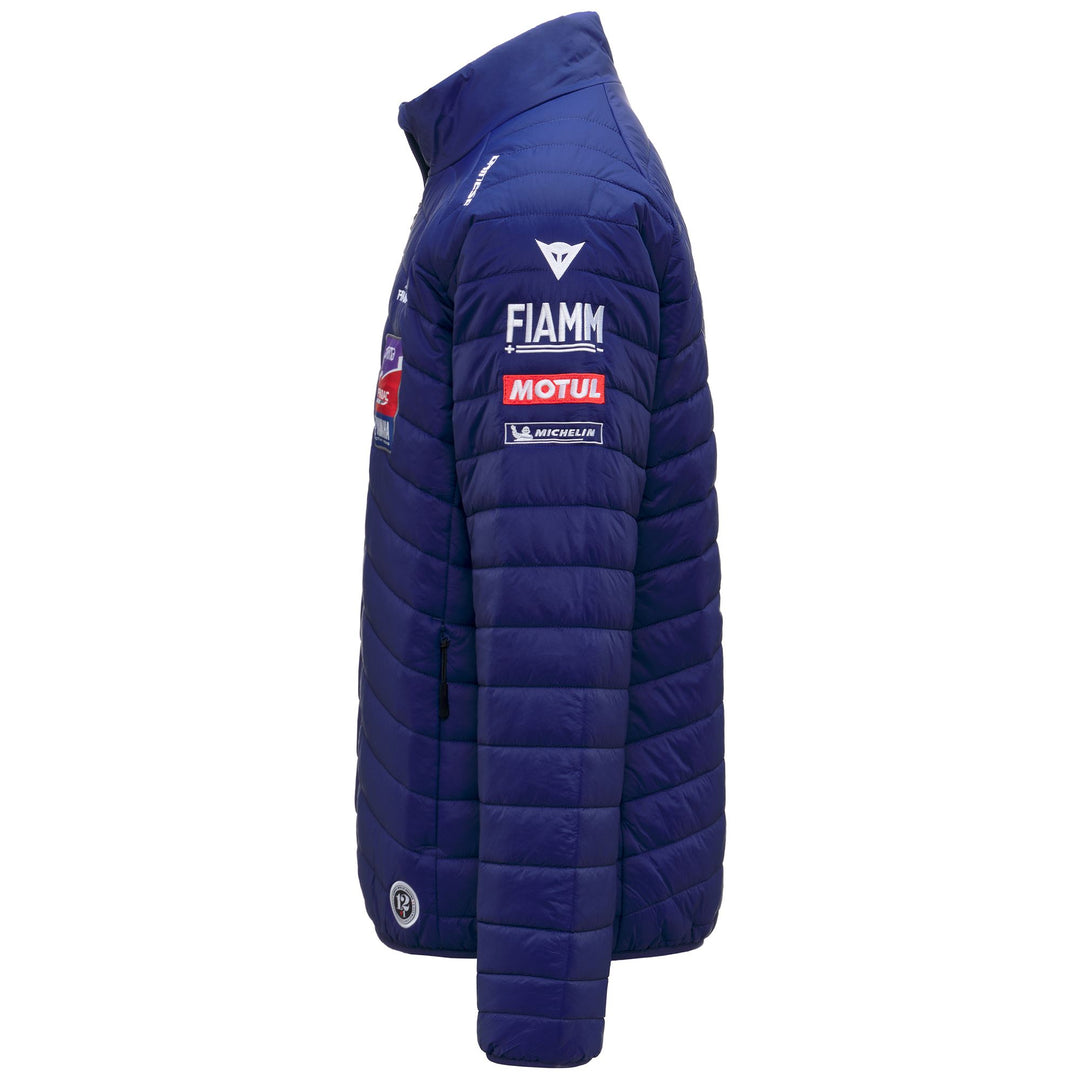 Veste matelassée bleue pour homme, coupe classique, idéale pour la moto main