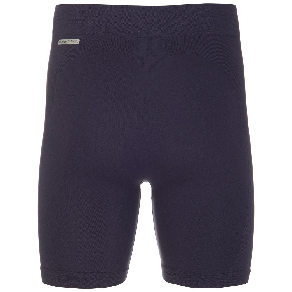 Blue unisex mid-length athletic underpants with seamless design 02