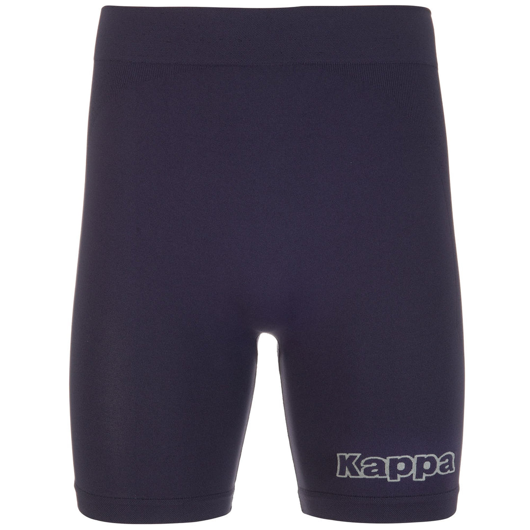 Blue unisex mid-length athletic underpants with seamless design 01