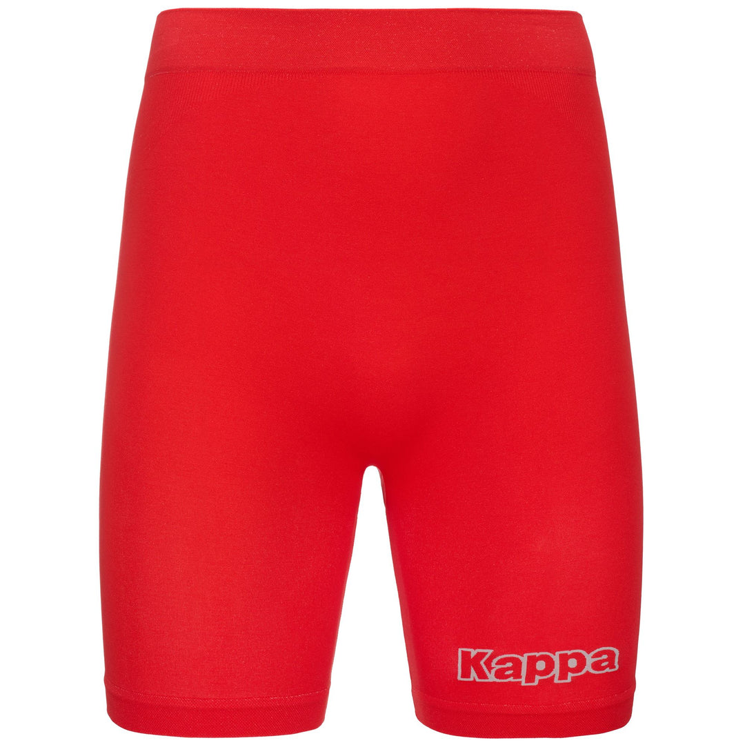 Red unisex mid-length sports underwear with seamless technology 01