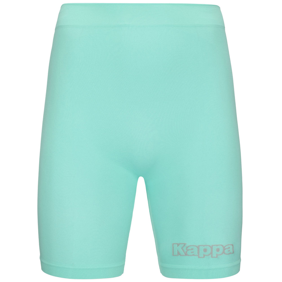 Pantalones cortos de fútbol unisex color verde playa con protección Hydro-Way 01