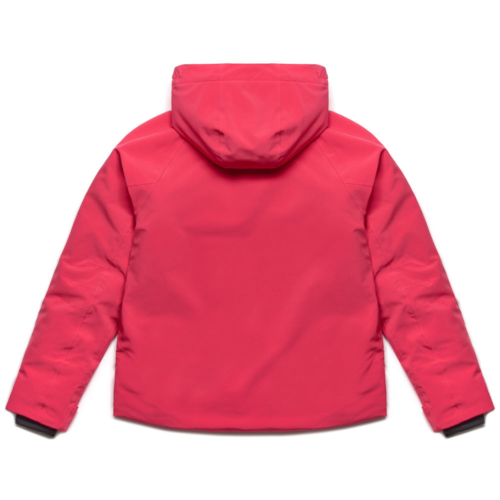 Veste de ski rembourrée rose unisexe coupe classique avec protection imperméable 02