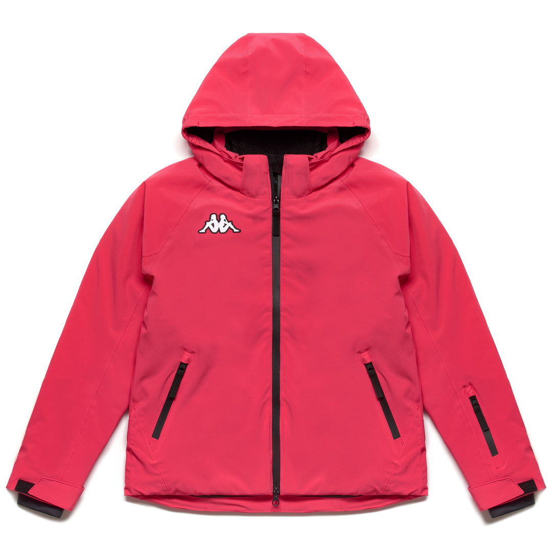 Pink Unisex Regular Fit Padded Ski Jacket with Water Protection 01