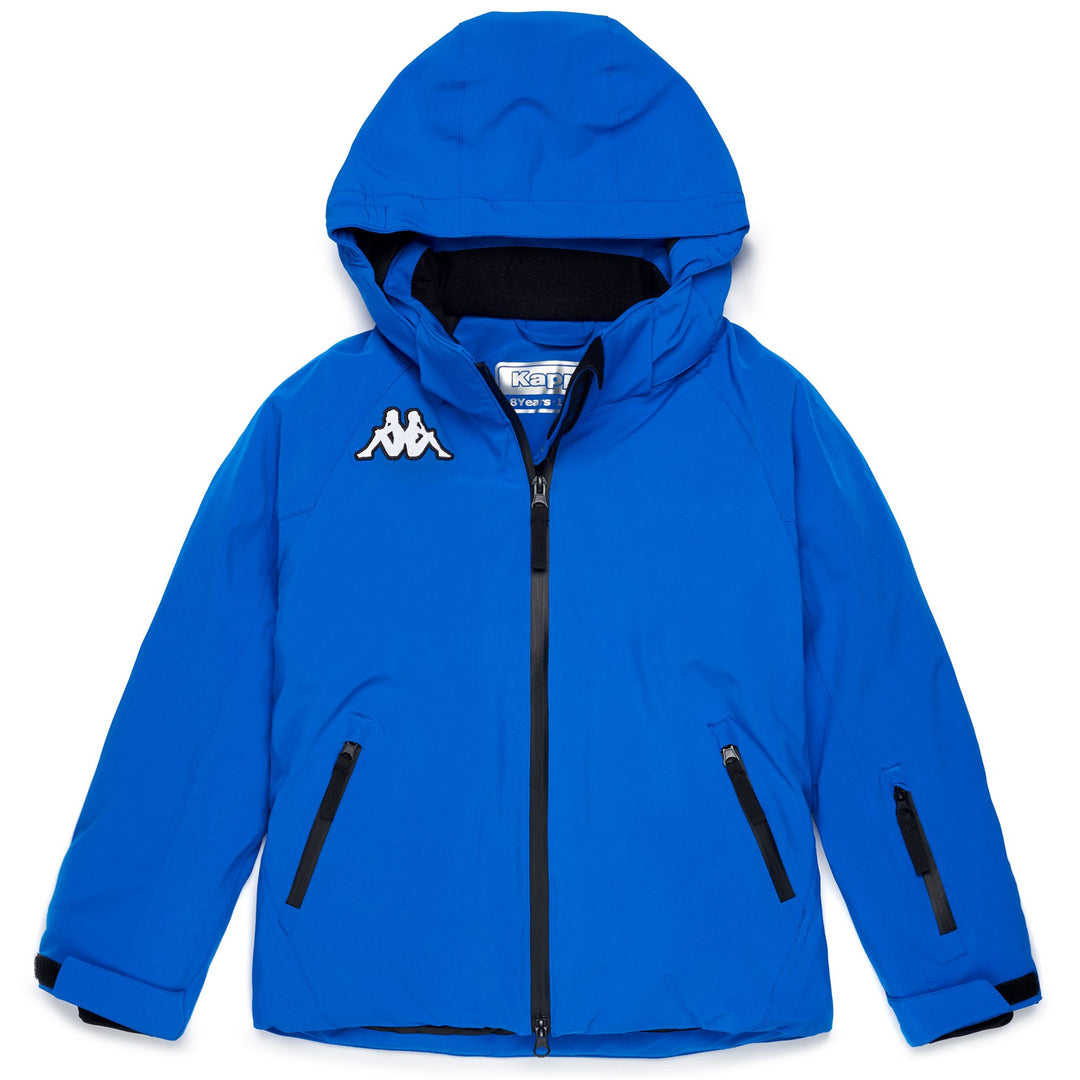 Giacca da sci imbottita unisex blu da bambino vestibilità regolare 01