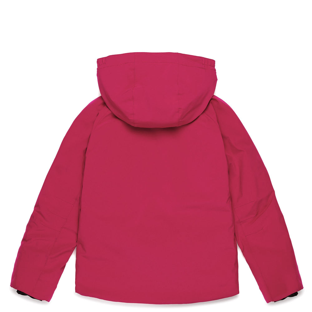 Fuchsia Unisex Kid's Regular Fit Ski Jacket with Waterproof Protection 02