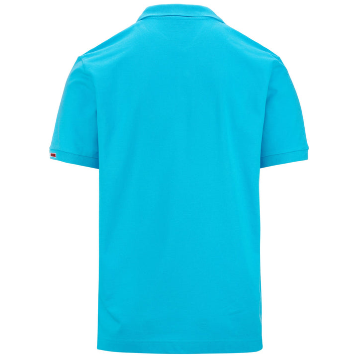 Polo Shirts Man LOGO  MALTAXITA MSS Polo TURQUOISE CURACAO Dressed Side (jpg Rgb)		