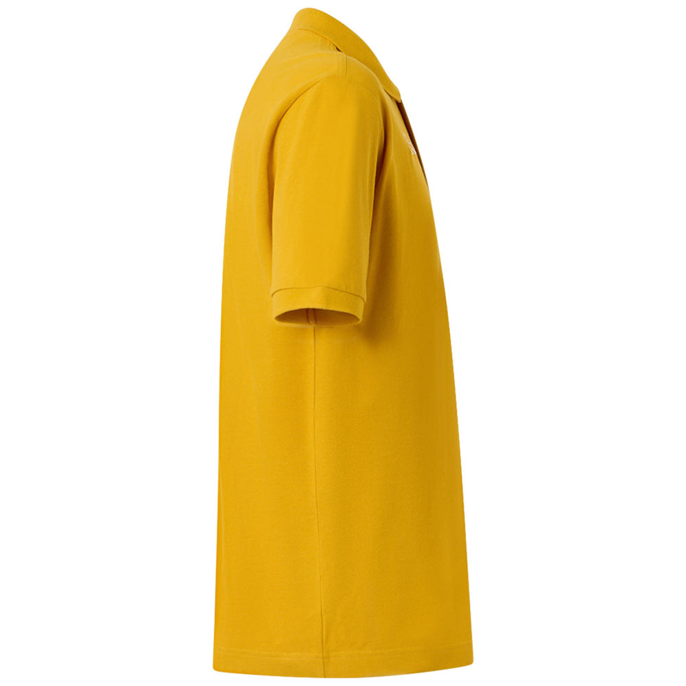 Golden yellow Men's Cotton Pique Polo Shirt with Logo 02